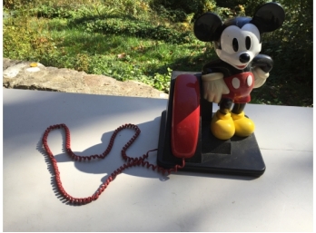 Vintage Mickey Mouse Pushbutton Telephone