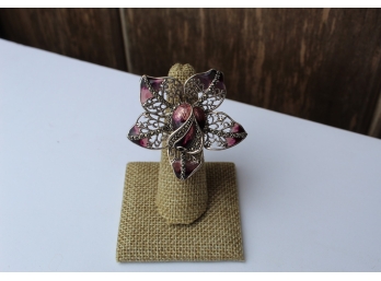 Silver Flower Ring - Size 6