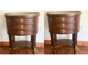 A Pair Of Antique Mahogany Regency Style End Tables