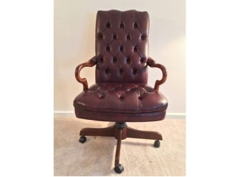 Vintage Leatherette Adjustable Height Office Chair