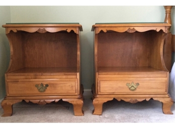 Pair Of Kling Solid Maple Nightstands