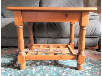 Reused Pine Modern Side Table