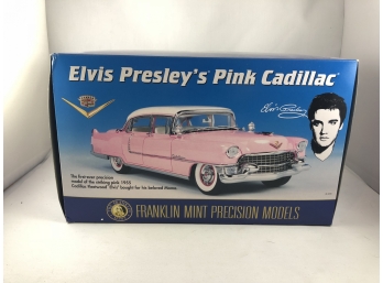 NIB Elvis Presley's Pink Cadillac By Franklin Mint Precision Models 1:24 Scale