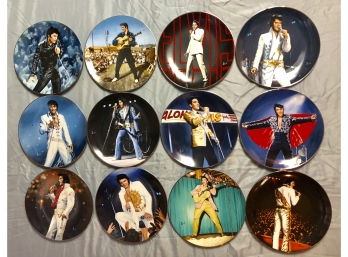 12-piece Limited Edition Elvis Presley Plate Set 'In Performance' Series