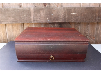 Vintage Silverware Wooden Box