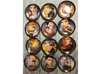 12-piece Limited Edition Elvis Presley Plate Set 'Elvis Rockin' Through The Years' Series