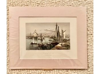 The City Of Boston (From South Boston) Antique Colored Engraving 1873 - Unframed