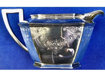 Antique Heavyweight Silver Plate Creamer - Well Hallmarked