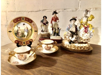 Decorative Plates & Porcelain Figures Austrian Plates Royal Vienna Beehive Stamp Male Portrait Plate Broken