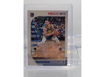 2019 - 20_ Panini NBA Hoops Basketball # 59 Steph Curry / STOCK PRIZMS SILVER