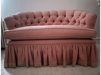 Vintage Custom Pink Shirted Custom Settee