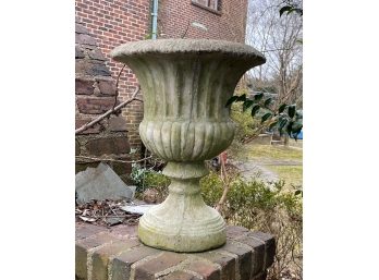 Vintage Cement Outdoor Garden Urn