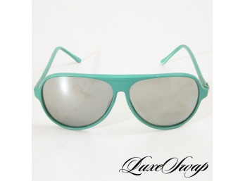 VINTAGE 1980S PARK CITY MADE IN JAPAN TIFFANY BLUE TURQUOISE AVIATOR SUNGLASSES