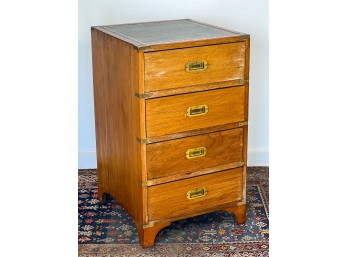 BRASS BOUND CAMPAIGN- INFLUENCED CHEST Of DRAWERS