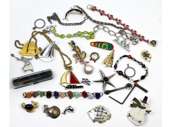 DISCOVERY LOT of COSTUME JEWELRY with SOME STERLING