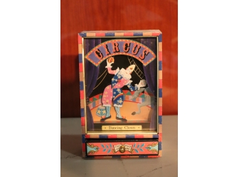 Vintage Circus Dancing Clown Jewelry Music Box