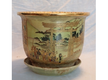 Splendors Of Meiji Japanese Flower Pot