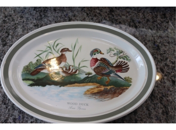 Portmeirion Birds Of Britain 14' Oval Steak Platter Wood Duck