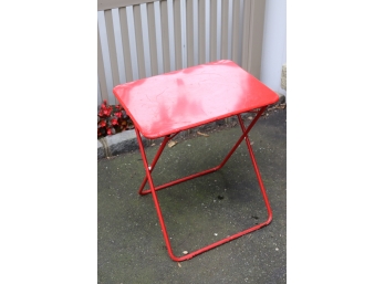 Red Folding Table