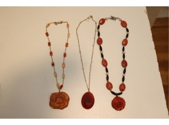 2 Gara Daniele Necklaces & 1 More Floral!   (MF-1)