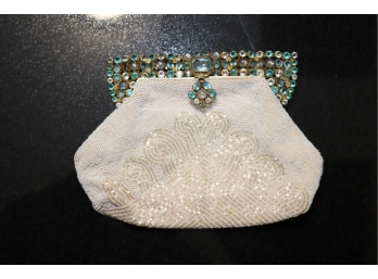 Vintage Bonnie's Hand Beaded In Hong Kong Handbag Purse