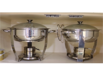 Pair Of Round Chafing Dishes