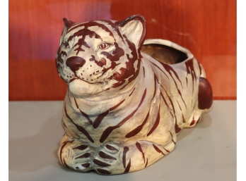 Vintage Tiger Flower Pot