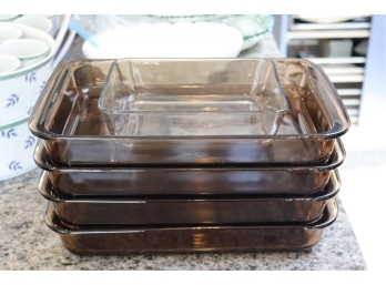 Pyrex And 1 Anchor Glass Casserole Dishes