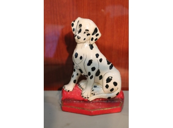 ANTIQUE VINTAGE  CAST IRON DOOR STOP DALMATIAN DOG