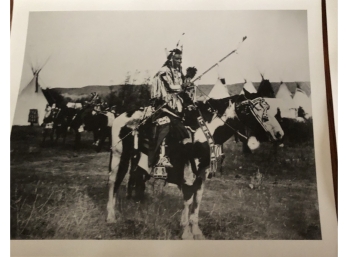 VINTAGE INDIAN PHOTOS, PIPE, ROCKS