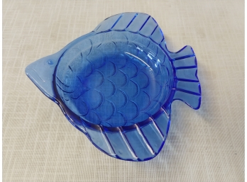 Art Deco Cobalt Blue Fish Bowl