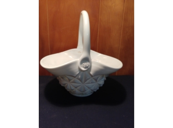 Large Milk Glass Basket