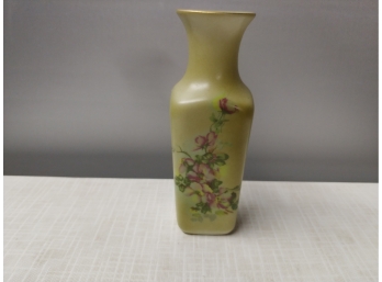 Floral Decorated Porcelain Vase Signed Hand-painted Nippon