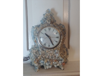 Interesting Stone And Plastic Electric Mantel Clock