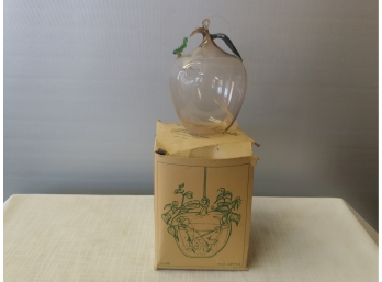 The Crystal Look Hand Blown Glass Apple For Root Growing Or Hydroponics