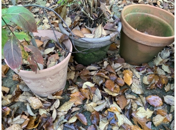 Outdoor Planters, Plastic, Terra Cotta, Compostion