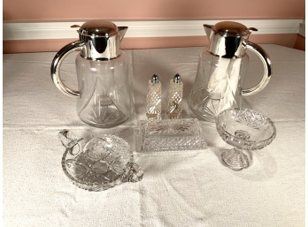 5 Pieces Of Antique Cut Glass