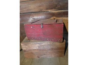 Lot Includes Two Antique Chests