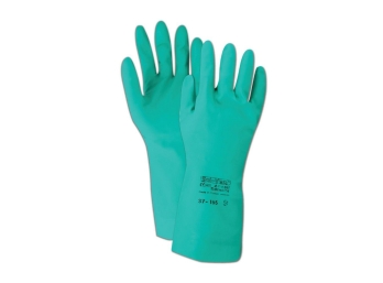 Ansell Solvex 37-155 Chemical Resistant Gloves 13-in, Green   (12 Dozen Pairs)