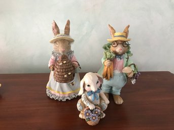 46 - Three Rabbit Figures