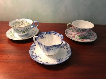 71 - Lot Of Shelley China Cup And Saucers