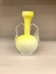 324 - Yellow Art Glass Vase