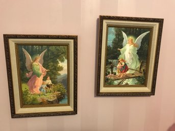 66 - Pair Angel Wall Hangings