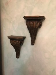 3 - Pair Wall Sconce Shelves