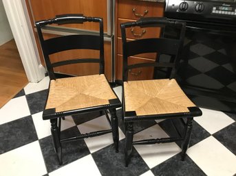 61- Pair Signed Hitchcock Chairs