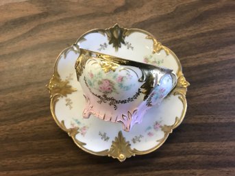 91 - RS Prussia Porcelain Cup And Saucer