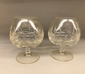 303 - Pair Waterford Brandy Glasses