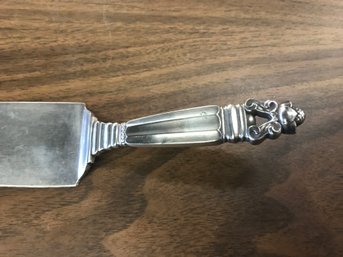 254.  Georg Jensen Acorn Pattern Sterling Pie Server