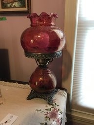 68 - Crackle Glass Lamp