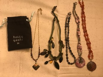 411 - Lot Costume And Agate Jewelry Necklaces